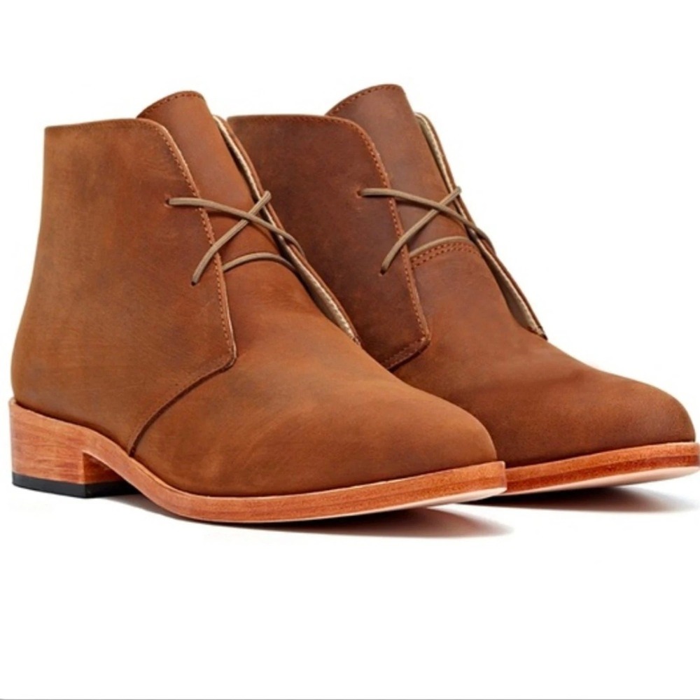 Nisolo ISA Chukka Leather Boot Women's Sz 6.5 in Brown, Tan
